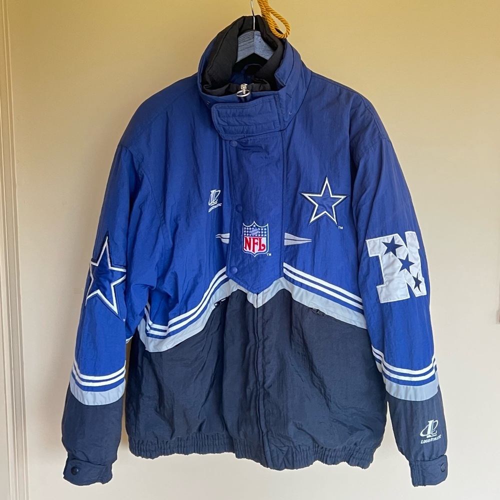 VINTAGE DALLAS COWBOYS Men’s NFL Pro Line Puffer Winter Jacket Coat Size LARGE
